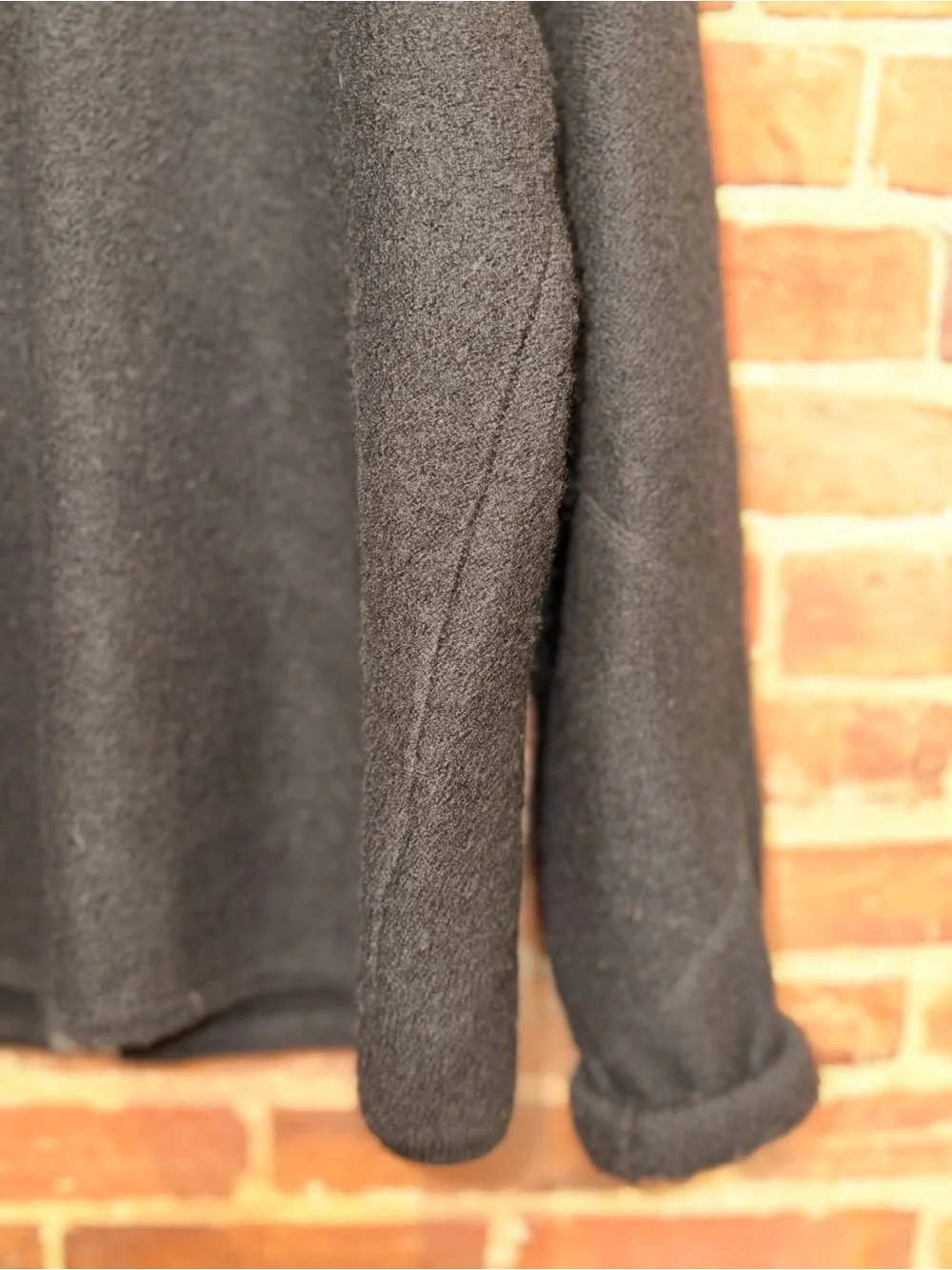 The North Face Men's Black Full-Zip Knit Jacket Wide Neck Large